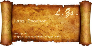 Lasz Zsombor névjegykártya